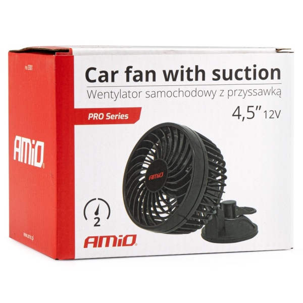 Ventilator Auto Cu Ventuză 4,5" 12V Amio 03001